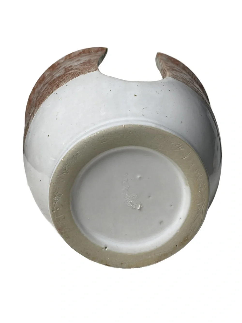 Rustic Slotted Stoneware Sponge Holder Two-Tone design w/Speckled Top